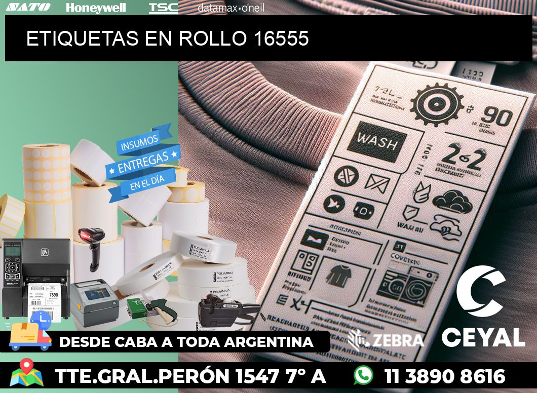 ETIQUETAS EN ROLLO 16555