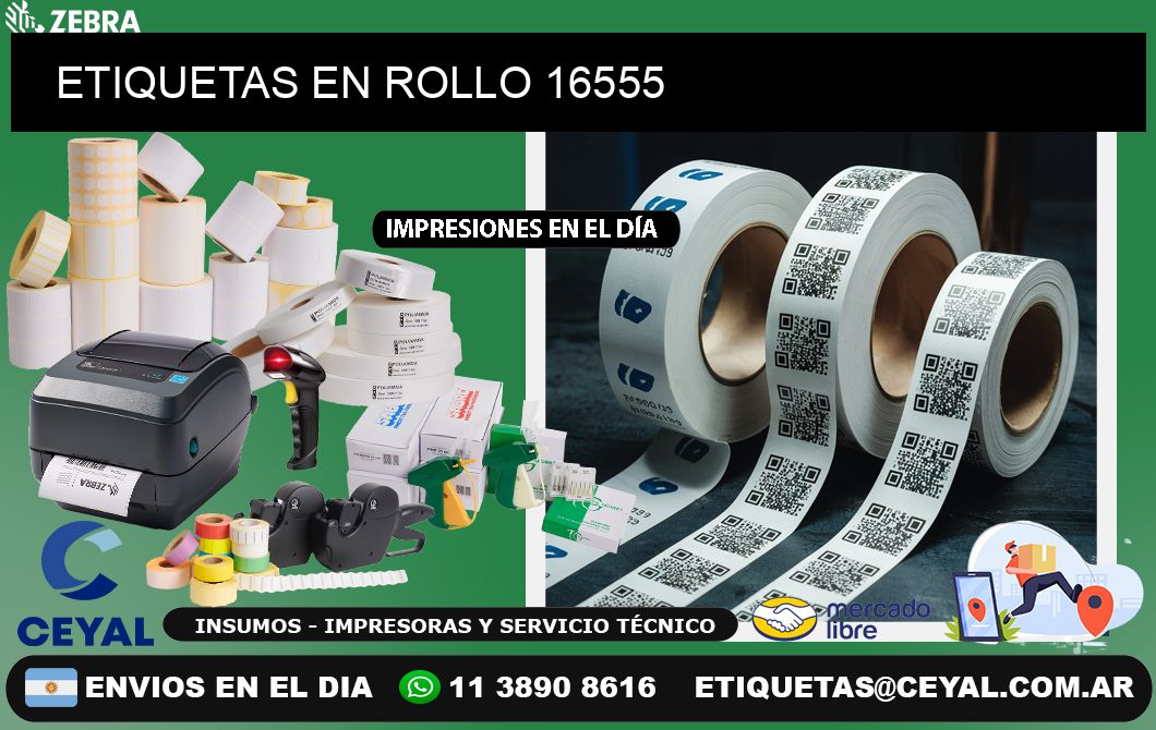 ETIQUETAS EN ROLLO 16555
