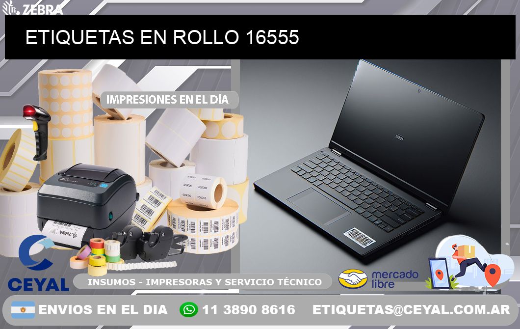 ETIQUETAS EN ROLLO 16555