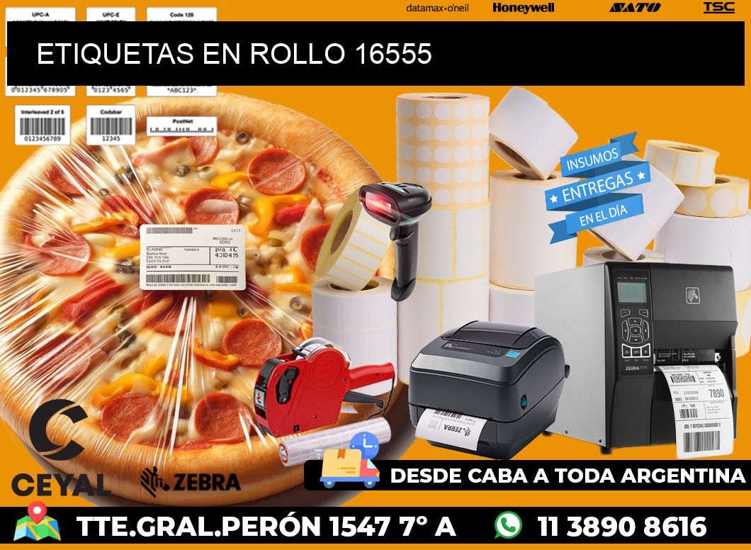ETIQUETAS EN ROLLO 16555