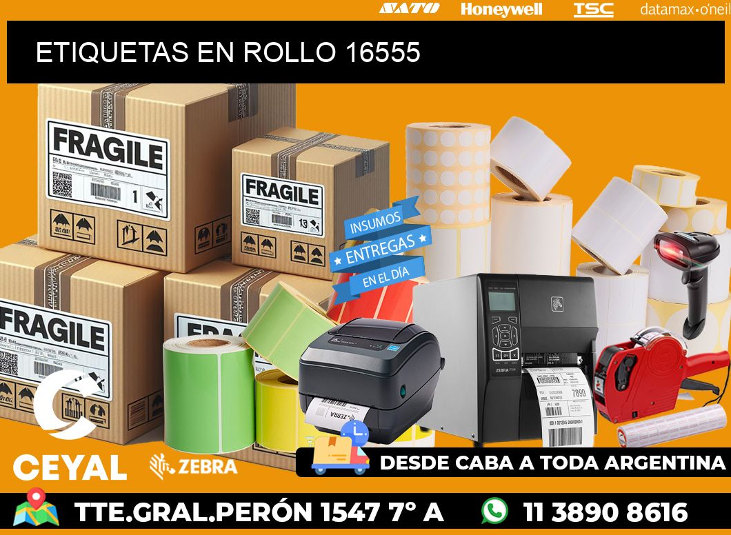 ETIQUETAS EN ROLLO 16555