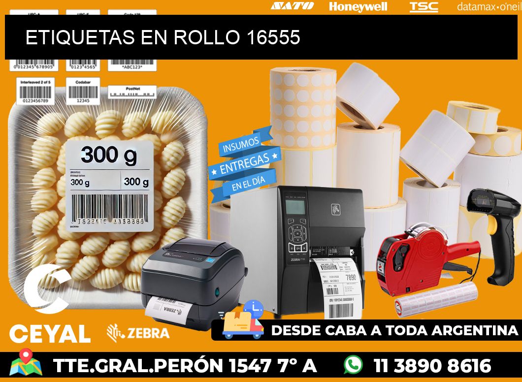 ETIQUETAS EN ROLLO 16555