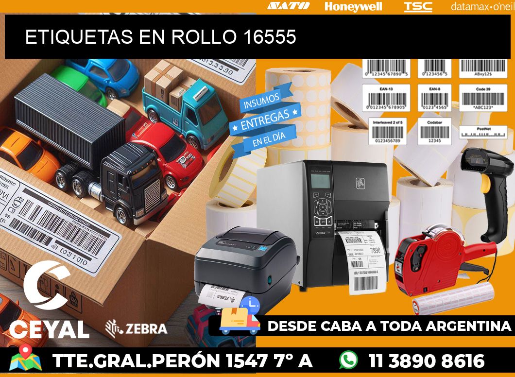 ETIQUETAS EN ROLLO 16555