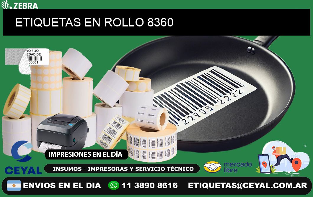 ETIQUETAS EN ROLLO 8360