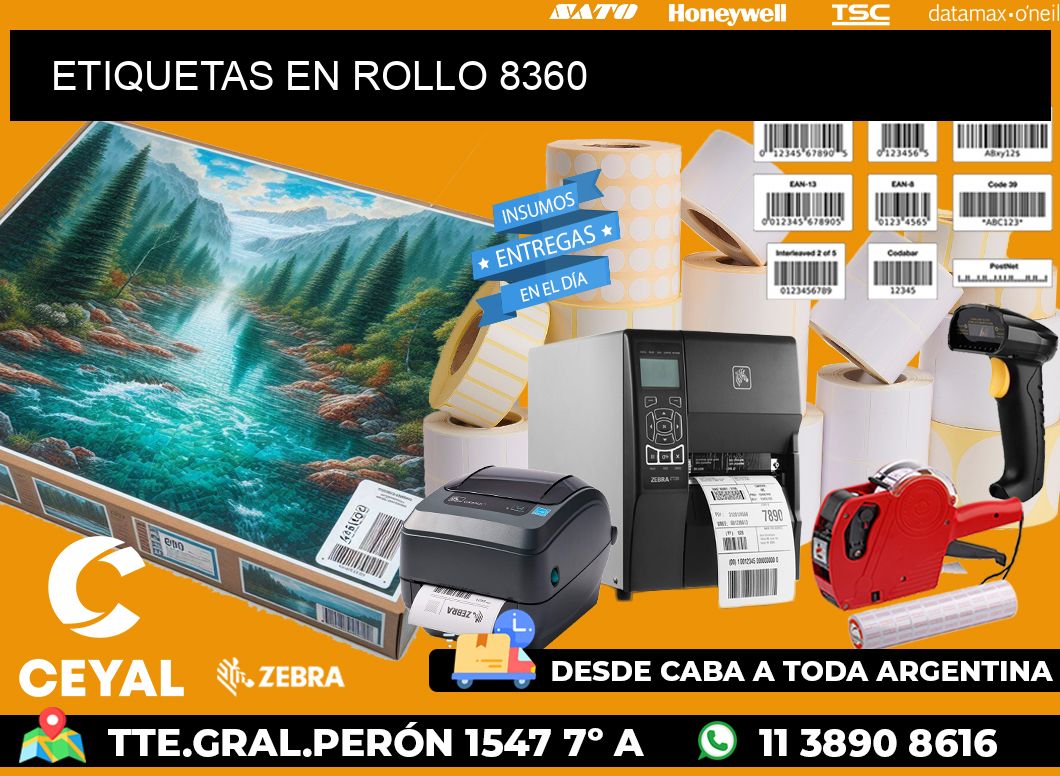 ETIQUETAS EN ROLLO 8360
