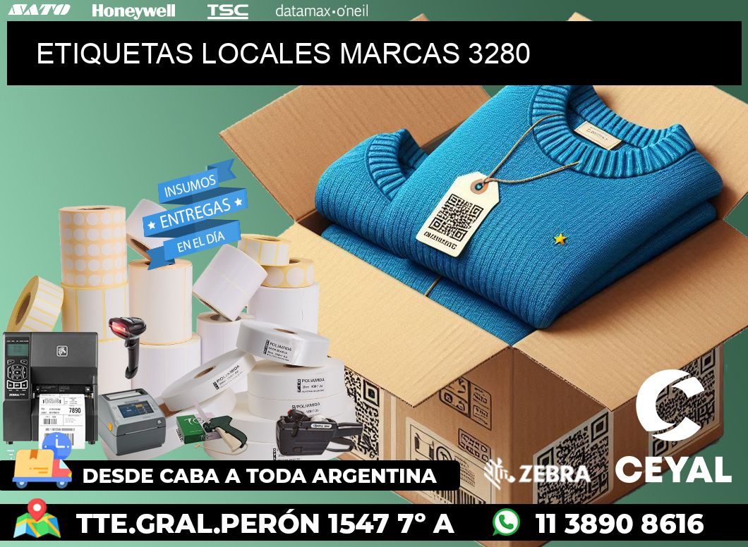 ETIQUETAS LOCALES MARCAS 3280