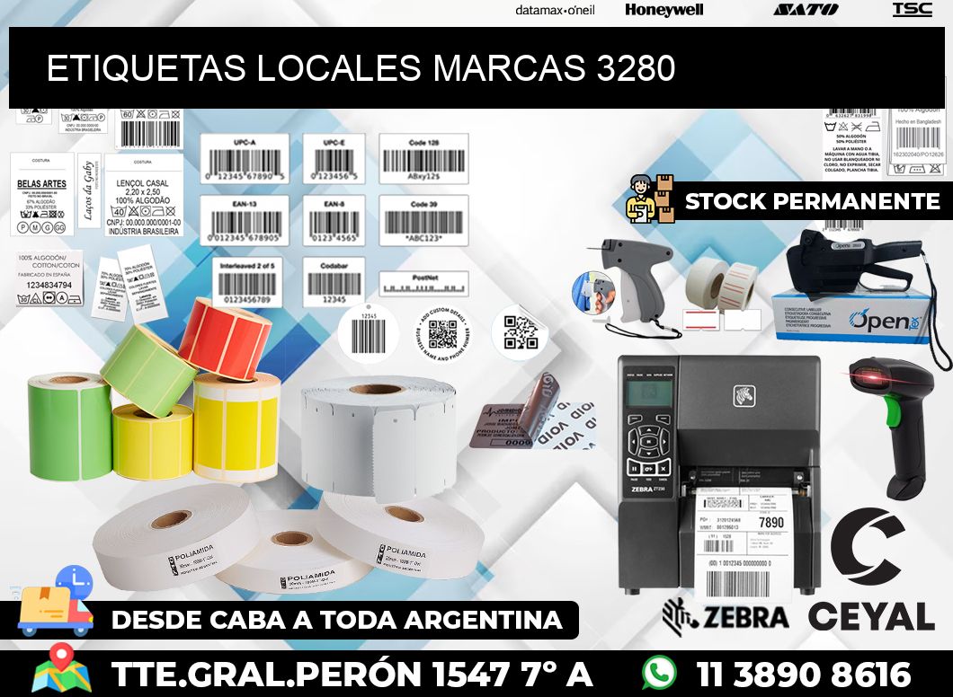 ETIQUETAS LOCALES MARCAS 3280