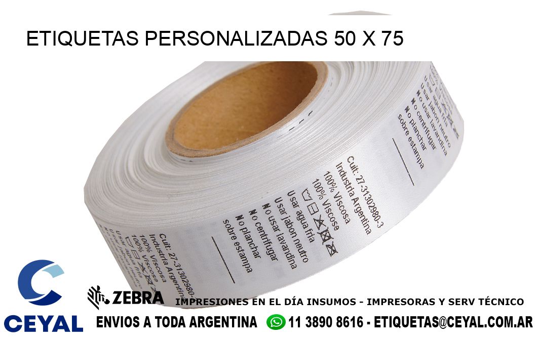 ETIQUETAS PERSONALIZADAS 50 x 75