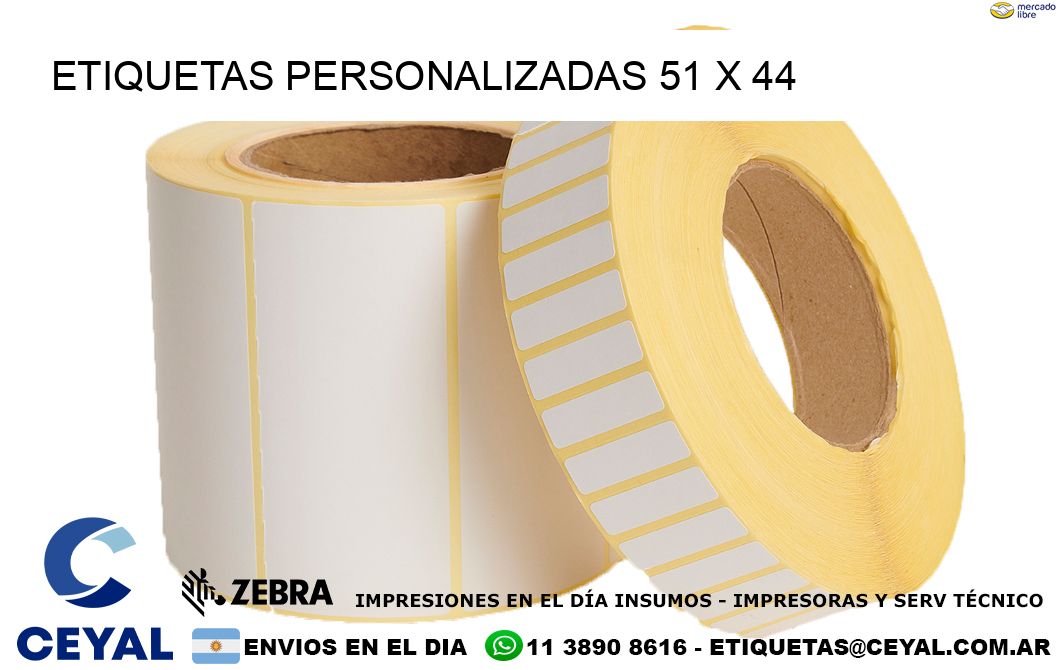 ETIQUETAS PERSONALIZADAS 51 x 44