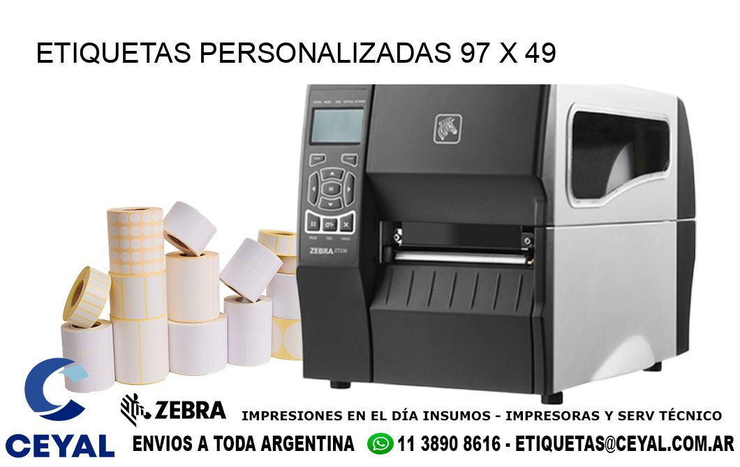 ETIQUETAS PERSONALIZADAS 97 x 49