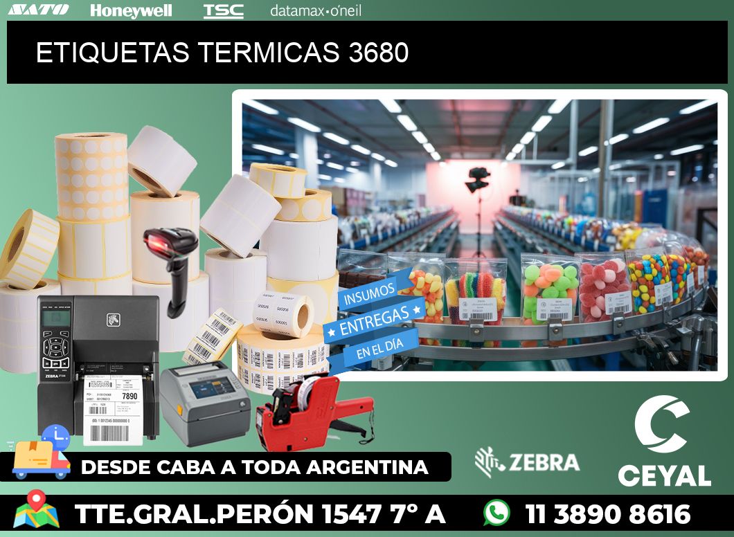 ETIQUETAS TERMICAS 3680