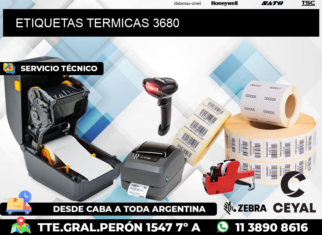 ETIQUETAS TERMICAS 3680