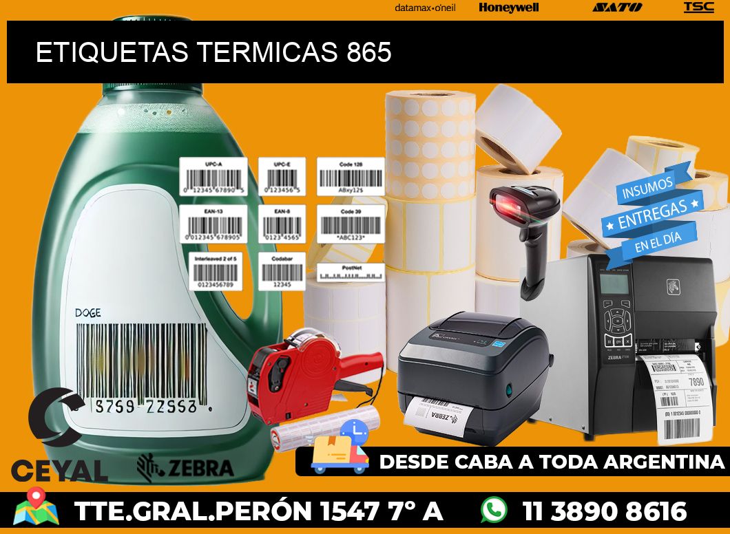 ETIQUETAS TERMICAS 865