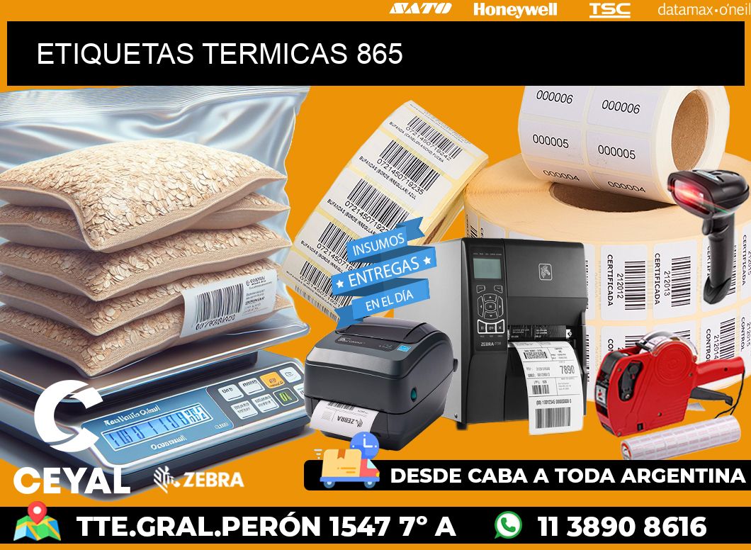 ETIQUETAS TERMICAS 865