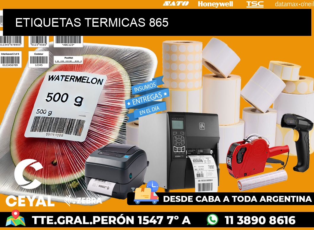 ETIQUETAS TERMICAS 865