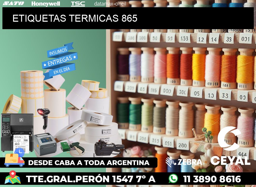 ETIQUETAS TERMICAS 865