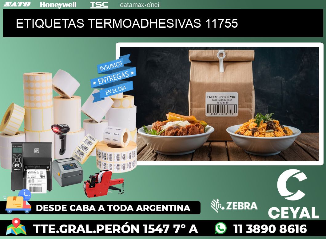 ETIQUETAS TERMOADHESIVAS 11755