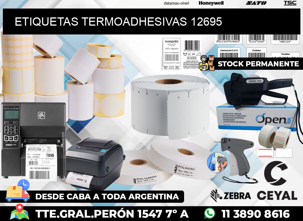 ETIQUETAS TERMOADHESIVAS 12695