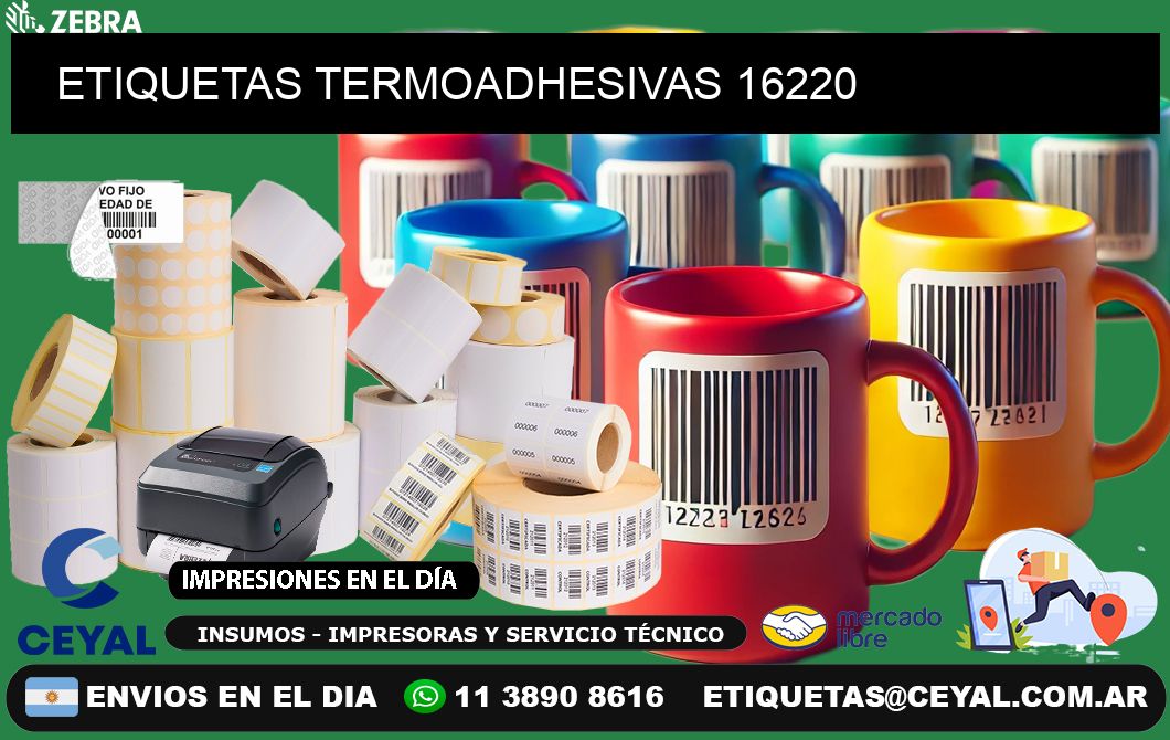 ETIQUETAS TERMOADHESIVAS 16220