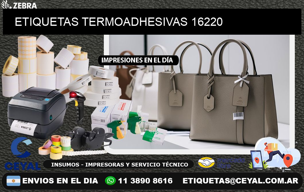 ETIQUETAS TERMOADHESIVAS 16220