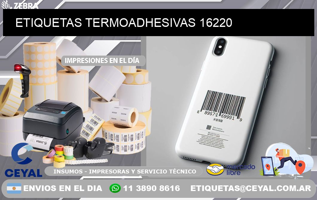 ETIQUETAS TERMOADHESIVAS 16220