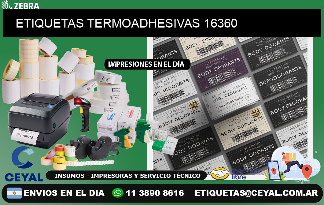 ETIQUETAS TERMOADHESIVAS 16360