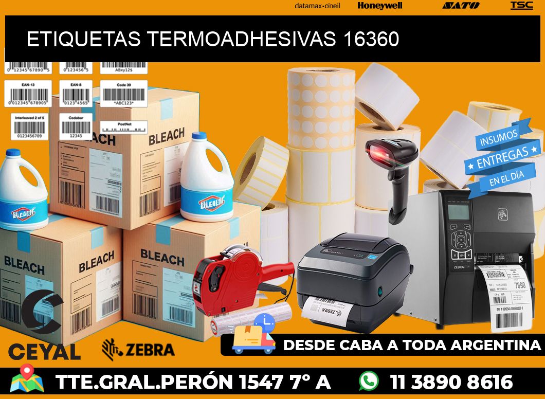 ETIQUETAS TERMOADHESIVAS 16360