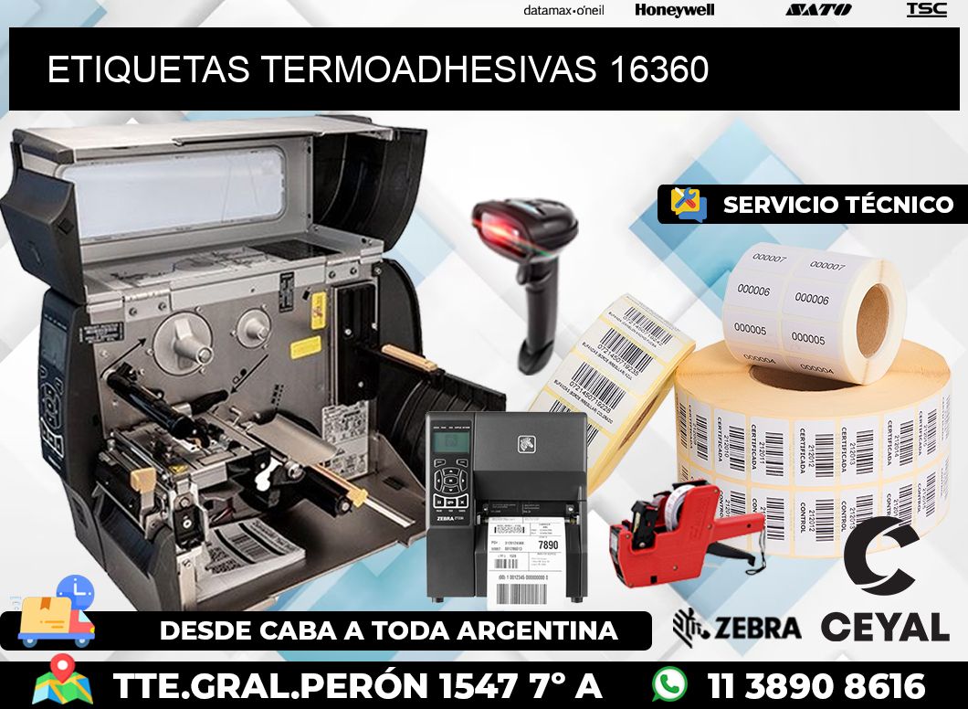 ETIQUETAS TERMOADHESIVAS 16360
