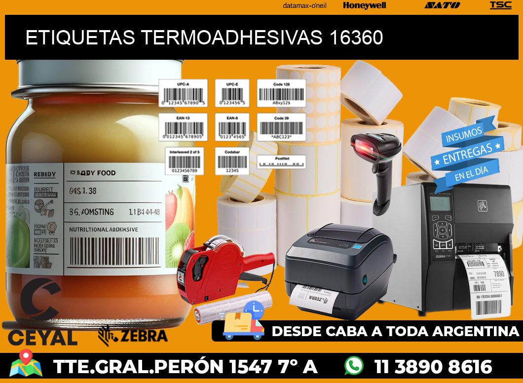 ETIQUETAS TERMOADHESIVAS 16360