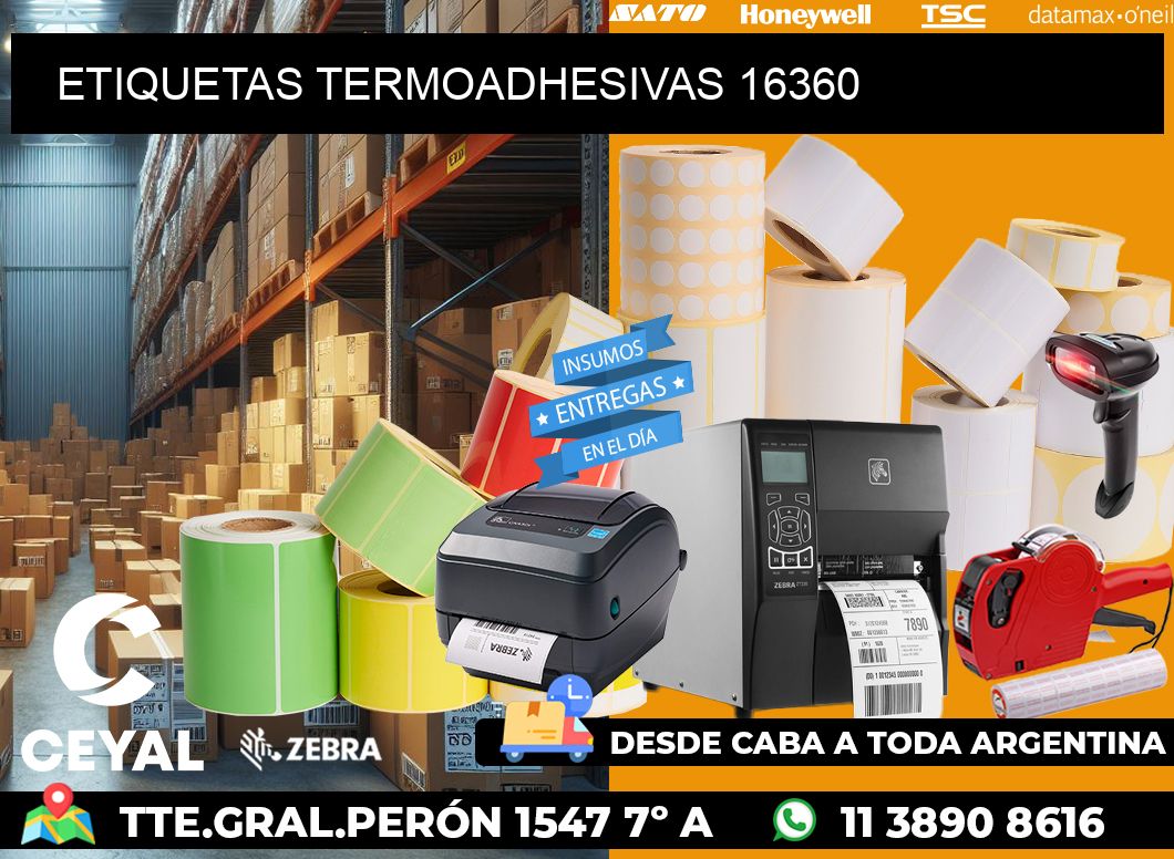 ETIQUETAS TERMOADHESIVAS 16360