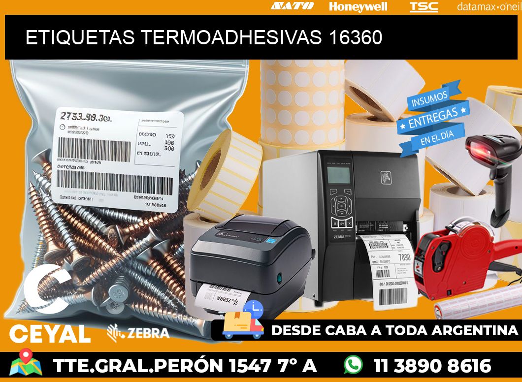 ETIQUETAS TERMOADHESIVAS 16360