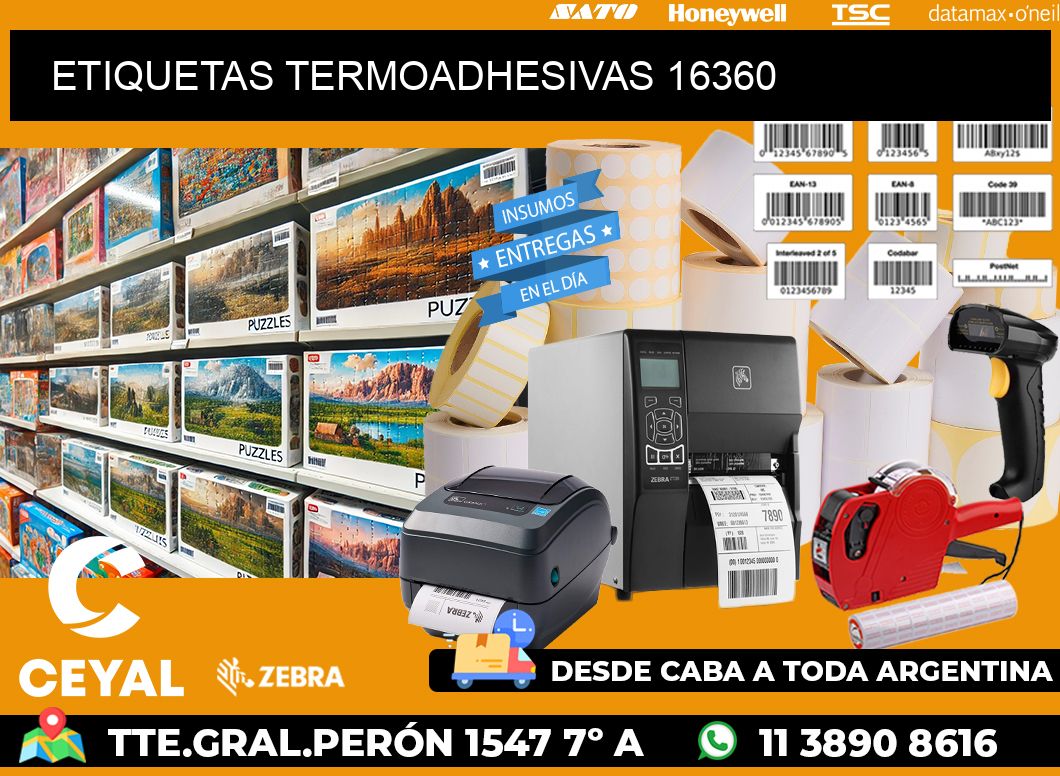 ETIQUETAS TERMOADHESIVAS 16360