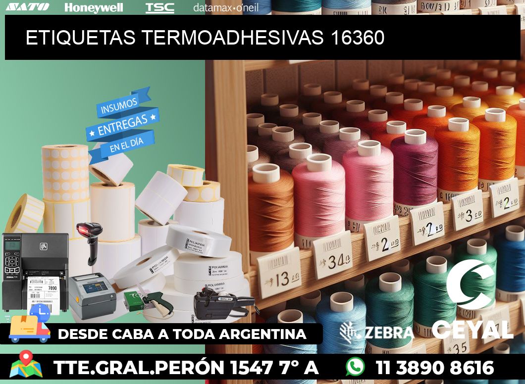 ETIQUETAS TERMOADHESIVAS 16360