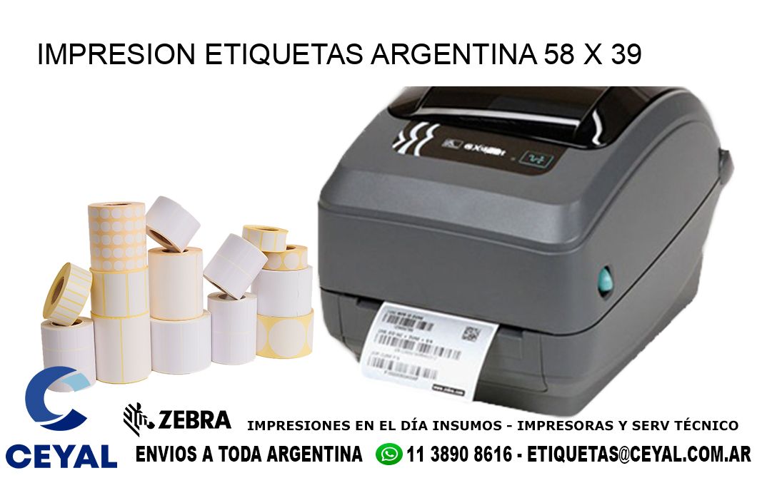 IMPRESION ETIQUETAS ARGENTINA 58 x 39