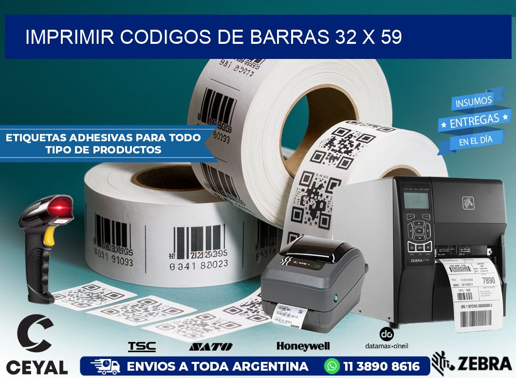 IMPRIMIR CODIGOS DE BARRAS 32 x 59