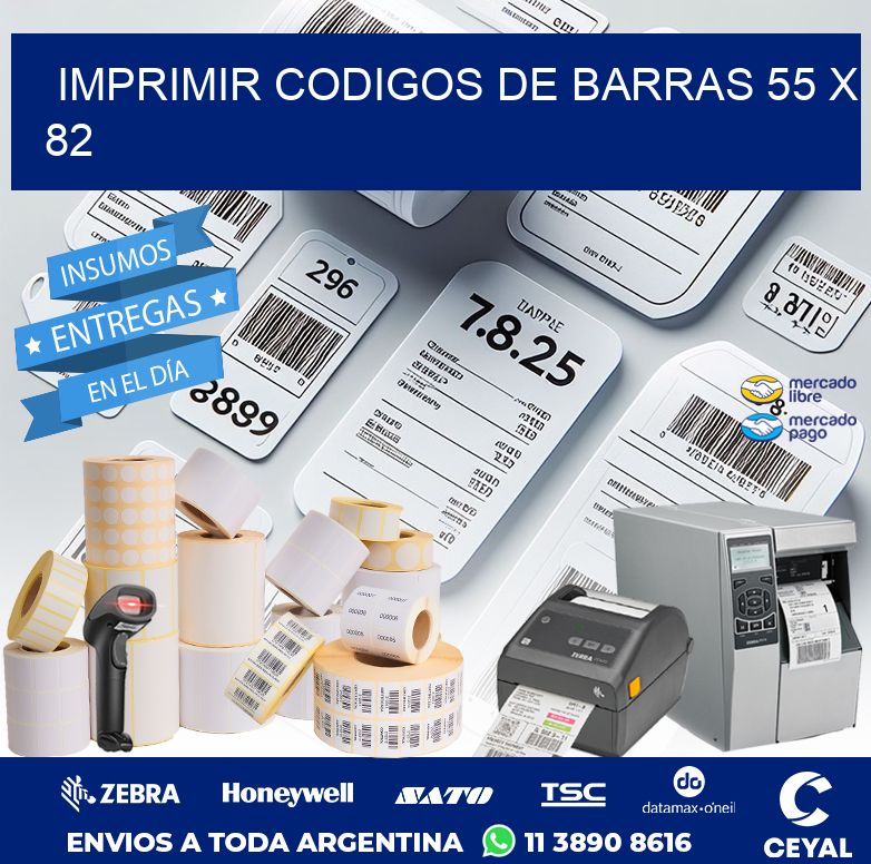 IMPRIMIR CODIGOS DE BARRAS 55 x 82