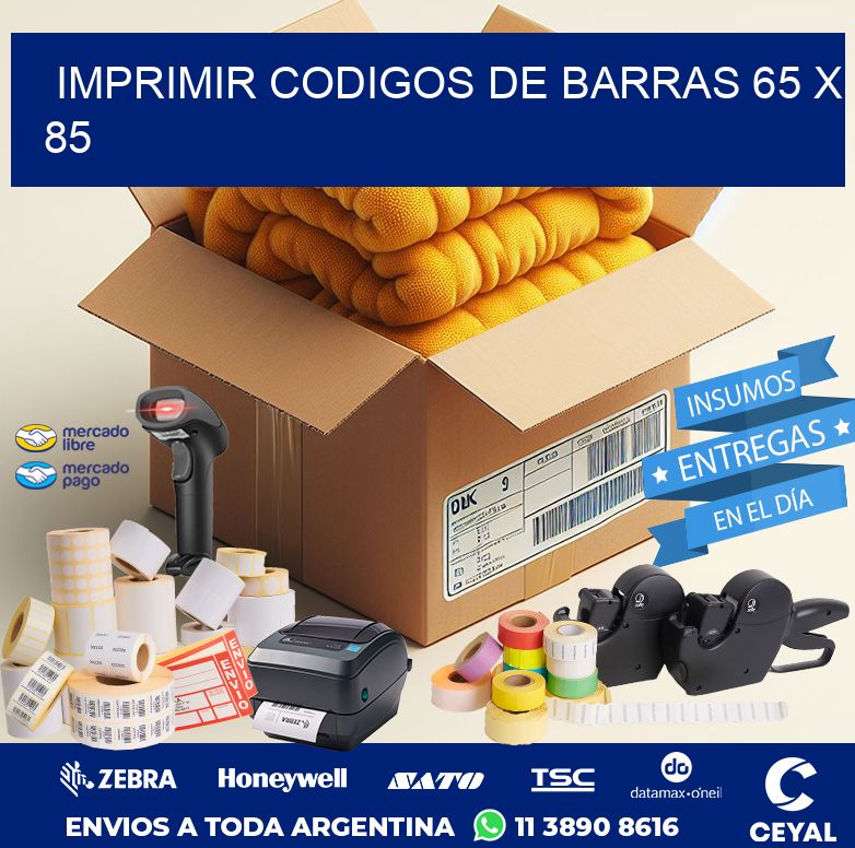 IMPRIMIR CODIGOS DE BARRAS 65 x 85