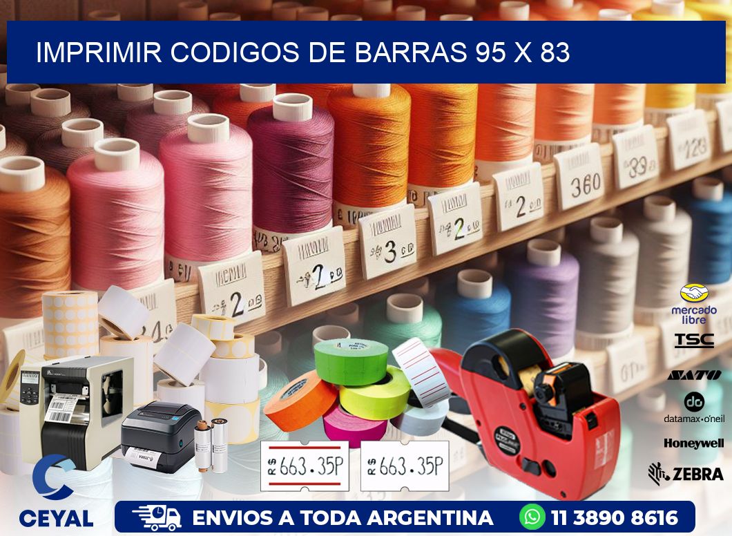 IMPRIMIR CODIGOS DE BARRAS 95 x 83