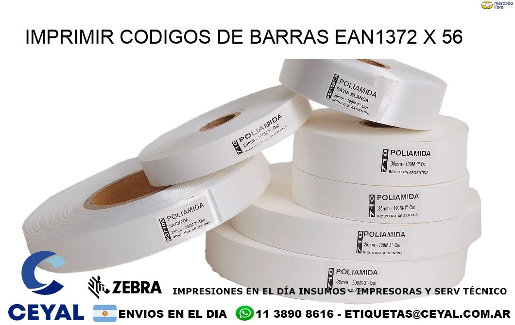 IMPRIMIR CODIGOS DE BARRAS EAN1372 x 56