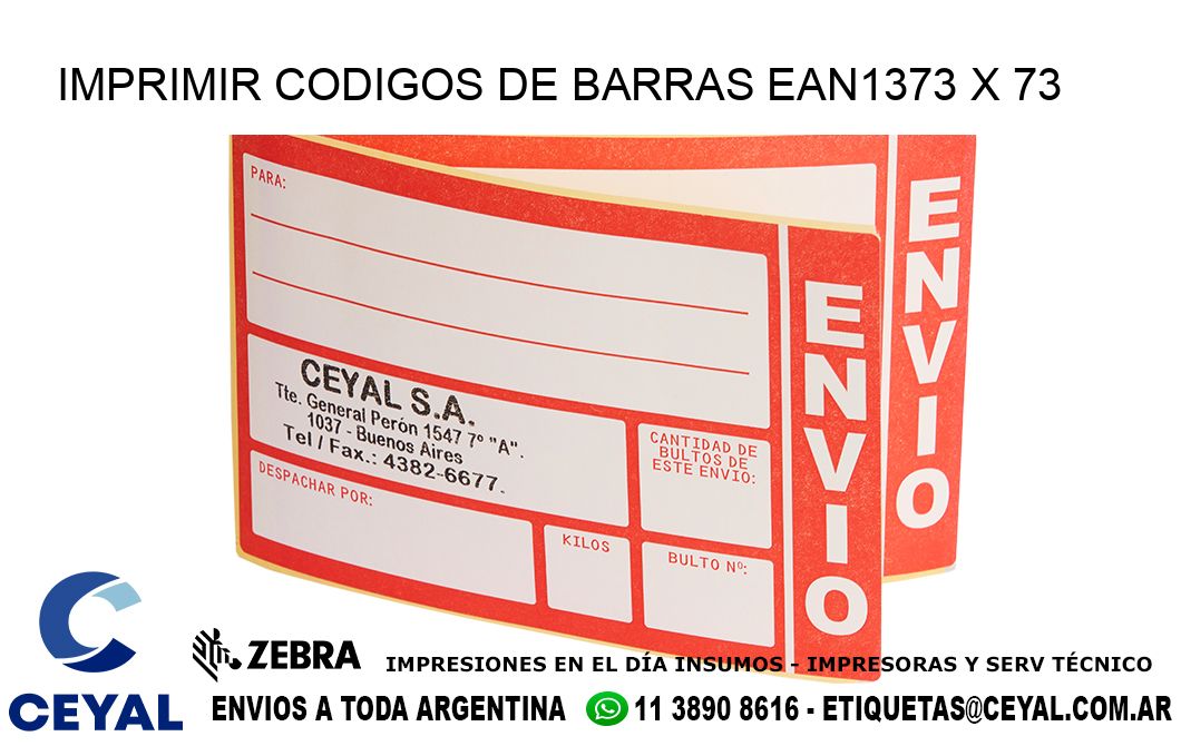 IMPRIMIR CODIGOS DE BARRAS EAN1373 x 73