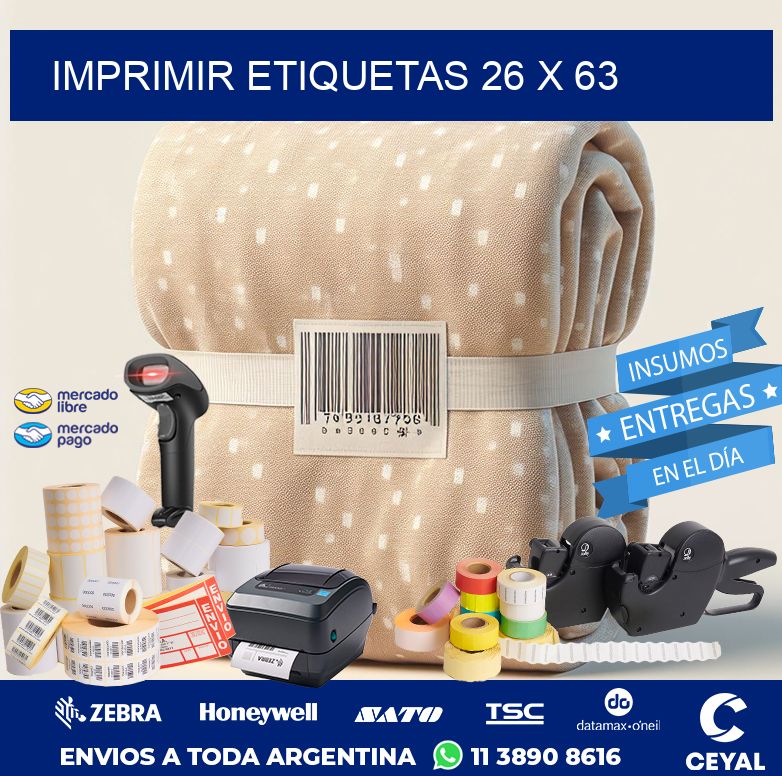 IMPRIMIR ETIQUETAS 26 x 63