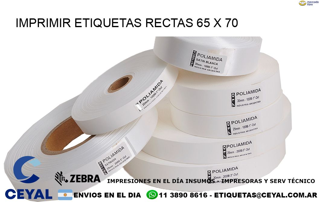 IMPRIMIR ETIQUETAS RECTAS 65 x 70