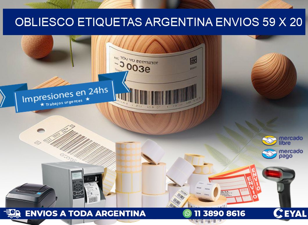 OBLIESCO ETIQUETAS ARGENTINA ENVIOS 59 x 20