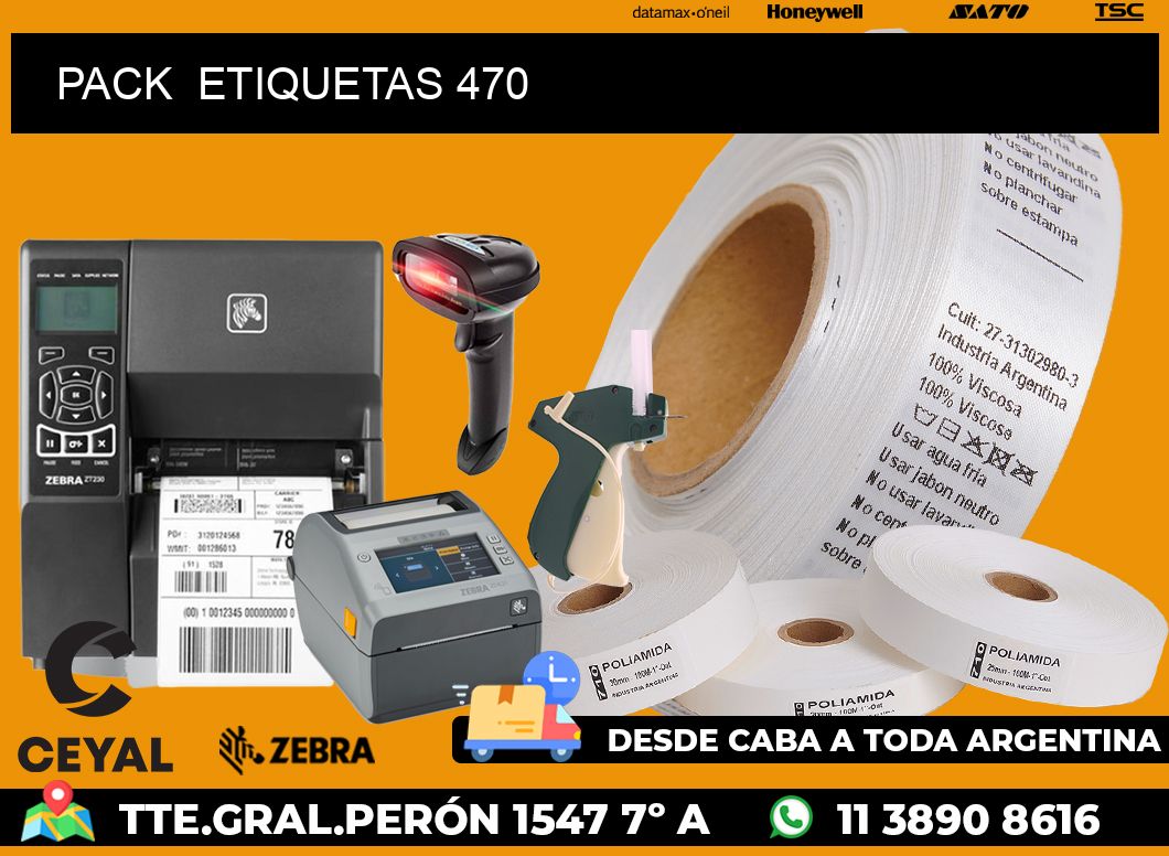 PACK  ETIQUETAS 470