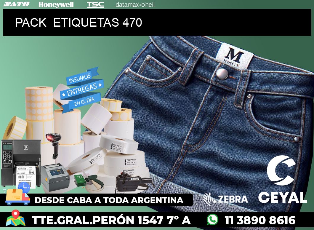 PACK  ETIQUETAS 470