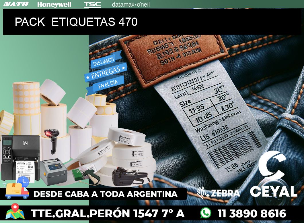 PACK  ETIQUETAS 470