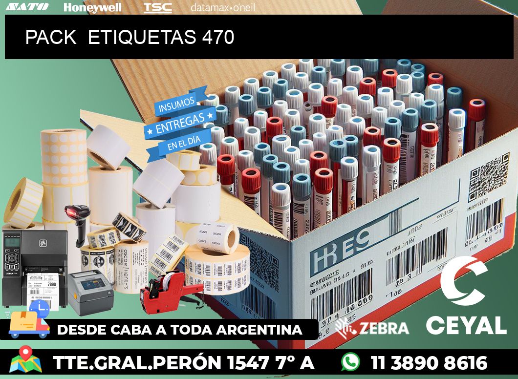 PACK  ETIQUETAS 470