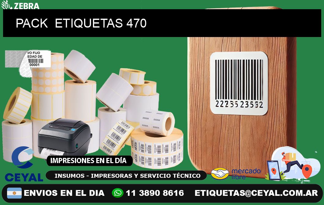 PACK  ETIQUETAS 470