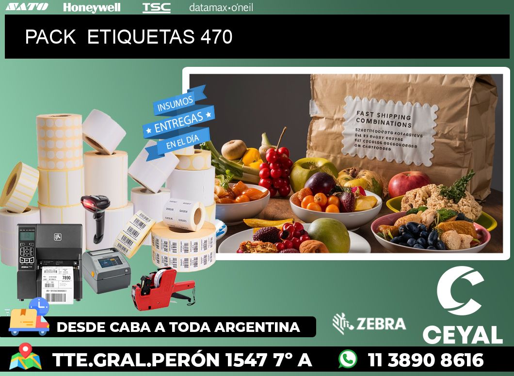 PACK  ETIQUETAS 470