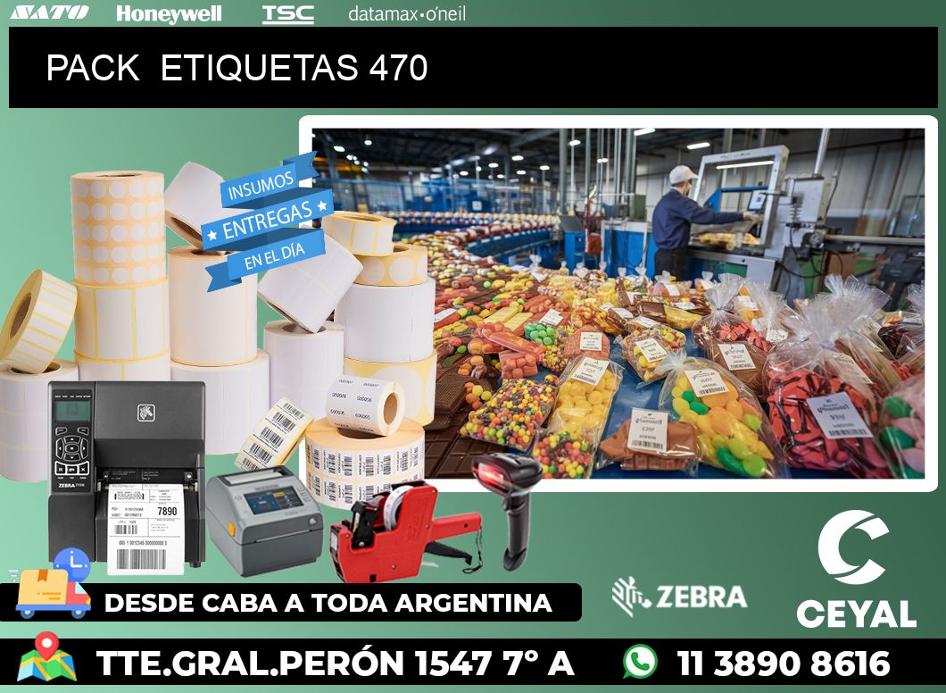 PACK  ETIQUETAS 470